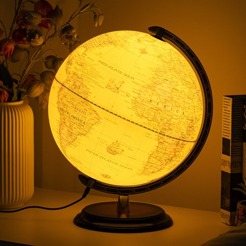Illuminated world globe - illuminated,
